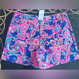 NWT Lilly Pulitzer GRETCHEN High Rise 5” Shorts in Flitting About, Size 12